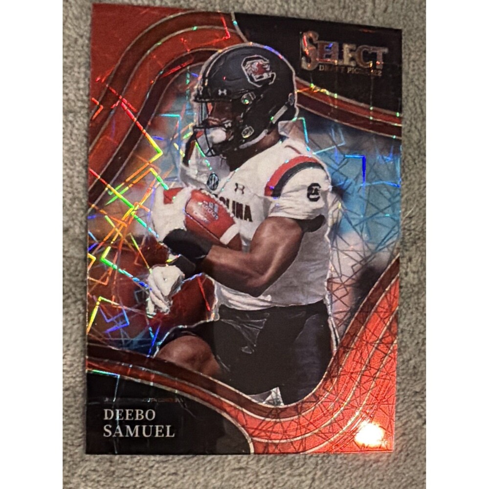 2022 Panini Select Draft Picks - Field Level Deebo Samuel #177 Red Lazer Prizm